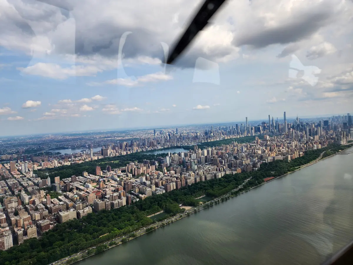 Helikopterflug New York mit Blick auf den Central Park